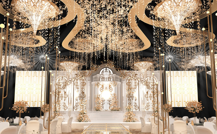 稻城花木兰喜事汇金色大厅效果展示